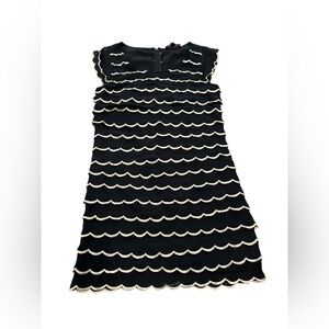 EUC Vintage Y2K Tiered Scalloped Silk Betsey Johnson Dress sz 4 Holiday Beauty